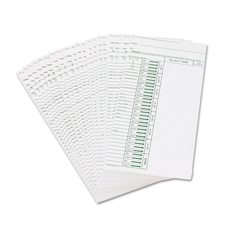 Acroprint 09-6103-080 Time Card for ATT310 Time Recorder, Pack of 200 Time Clock - Image 3